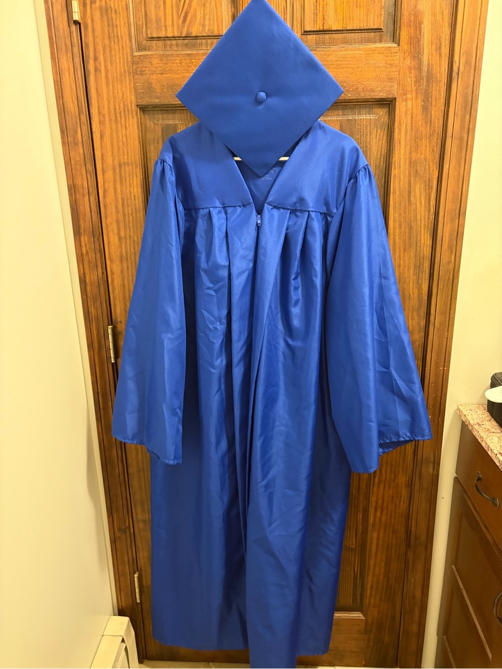 Royal Blue Graduation Gown and Cap